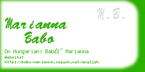 marianna babo business card